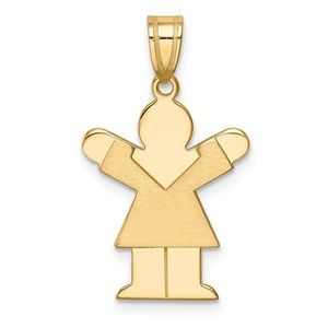 Million Charms 14k Yellow Gold Girl Charm